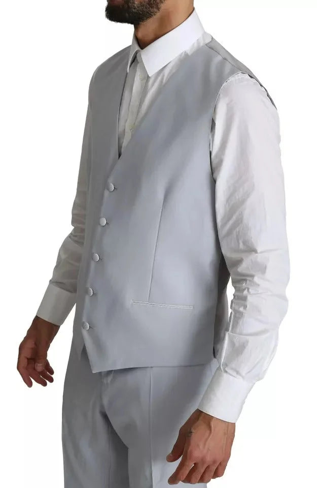 Dolce & Gabbana Light Blue SICILIA Wool 3 Piece Suit - IT52 | XL - Suits