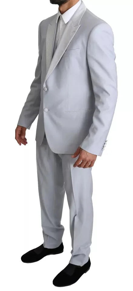 Dolce & Gabbana Light Blue SICILIA Wool 3 Piece Suit - IT52 | XL - Suits