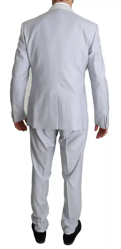 Dolce & Gabbana Light Blue SICILIA Wool 3 Piece Suit - IT52 | XL - Suits