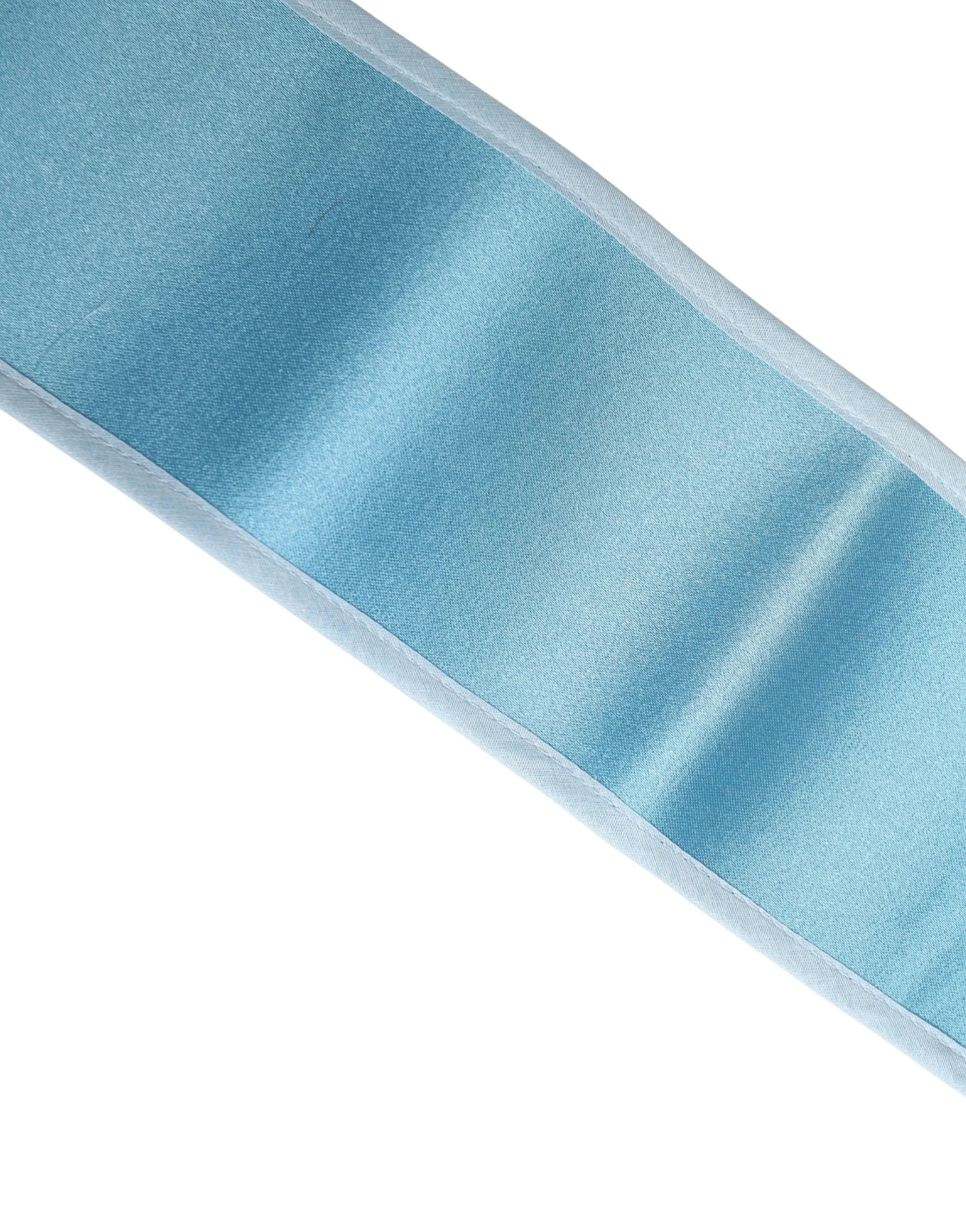 Dolce & Gabbana Light Blue Silk Satin Waist Women Cintura Belt - IT36|XXS