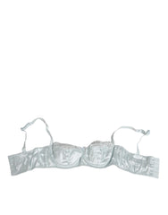 Dolce & Gabbana Light Blue Silk Semi-Padded Balconette Underwear - IT4 | L - Bras