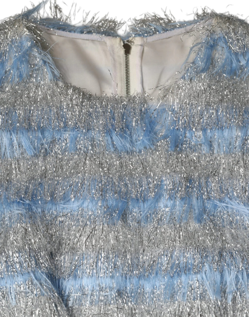 Dolce & Gabbana Light Blue Silver Jacquard A-line Midi Dress - IT40|S - Dresses