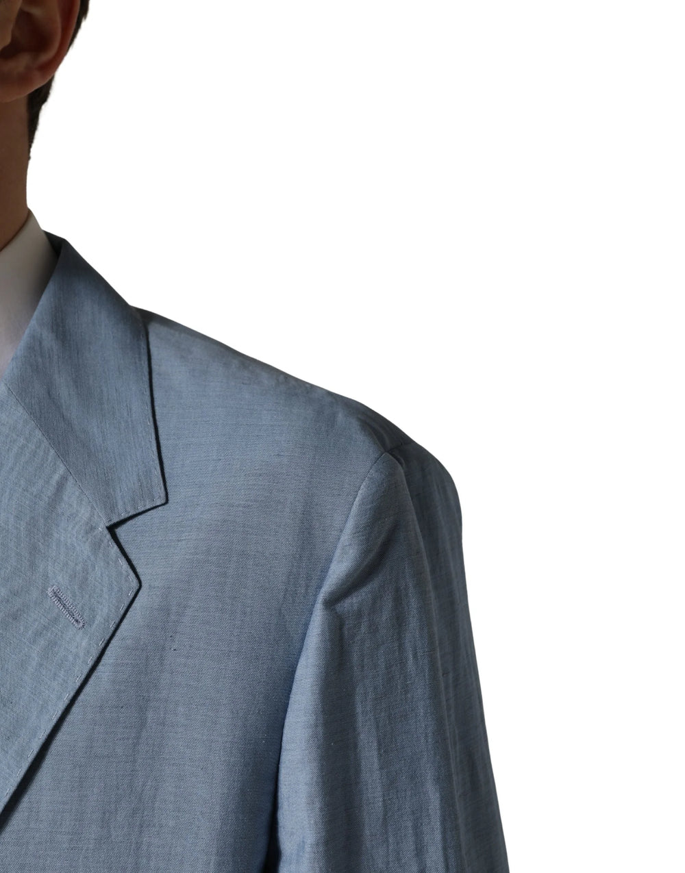 Dolce & Gabbana Lys Blå Enkeltspent Herrejakke Blazer