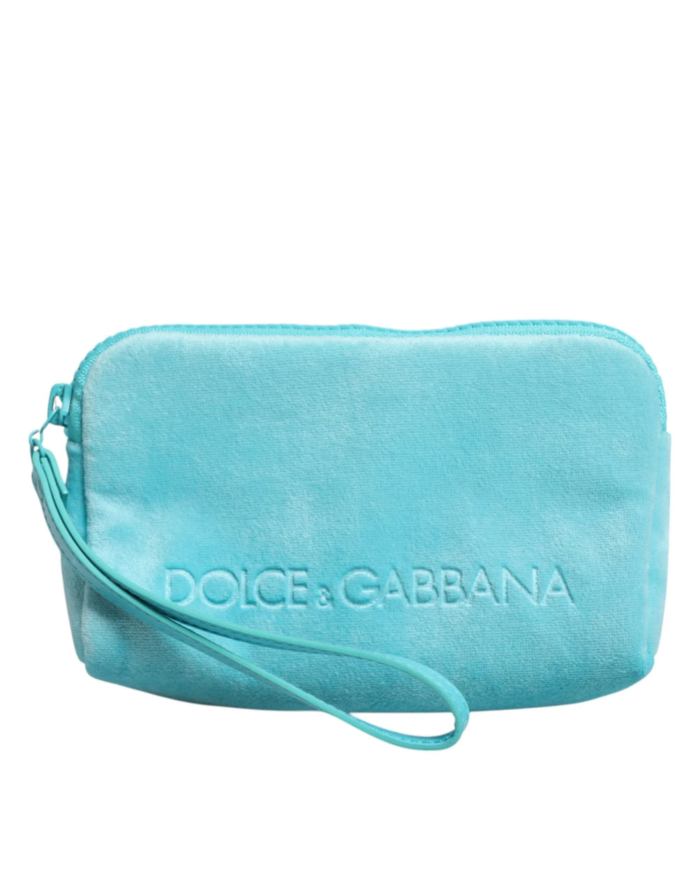 Dolce & Gabbana Light Blue Solid Logo Clutch Sunglasses Holder Pouch Bag - Clutch Bags