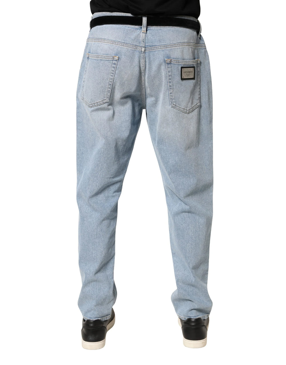 Dolce & Gabbana Light Blue Washed Loose Cotton Denim Jeans - IT52 | XL