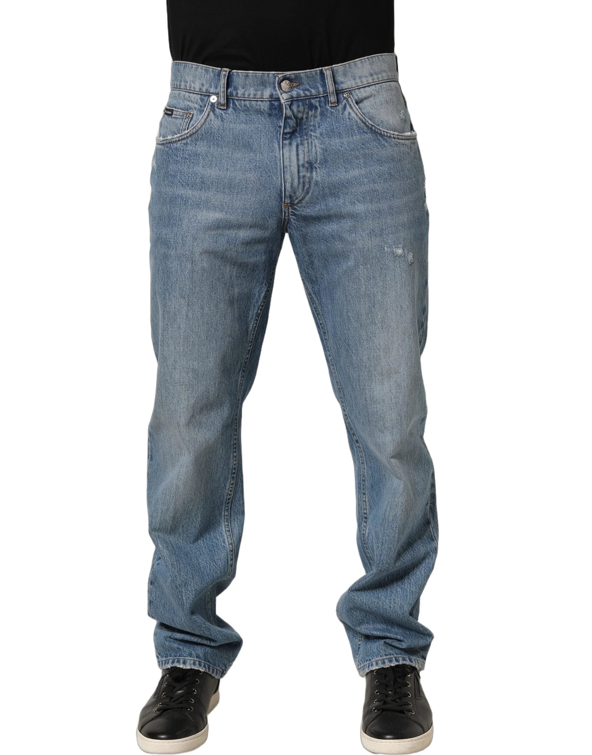 Dolce & Gabbana Light Blue Washed MidWaist Classic Denim Jeans - IT48 | M