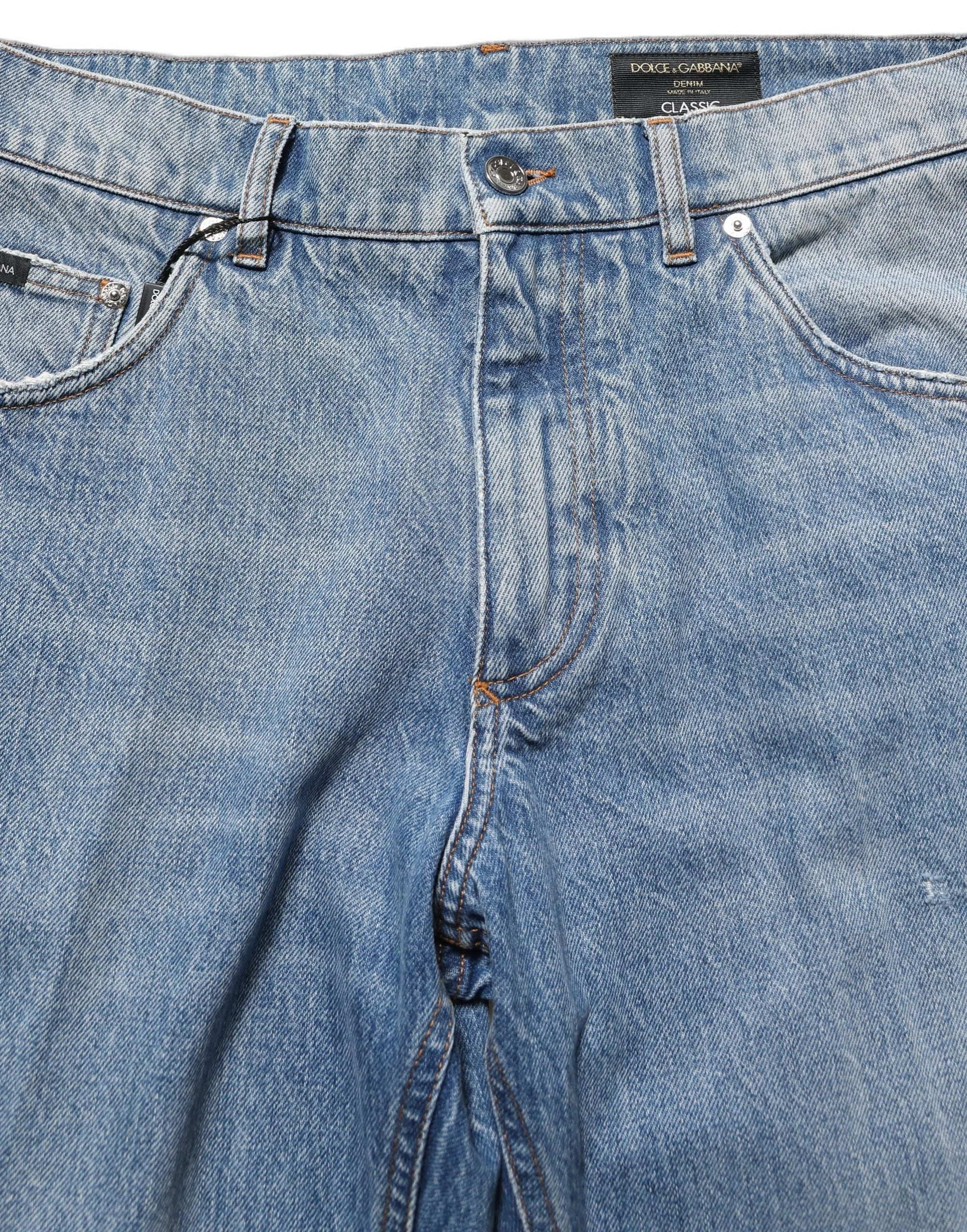 Dolce & Gabbana Light Blue Washed MidWaist Classic Denim Jeans - IT48 | M