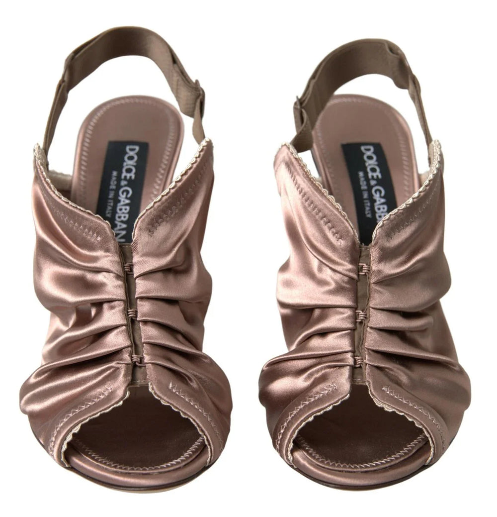 Dolce & Gabbana Light brown Slingback Corset Style Fastening stiletto heels - EU39/US8.5