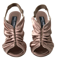 Dolce & Gabbana Light brown Slingback Corset Style Fastening stiletto heels - EU39/US8.5
