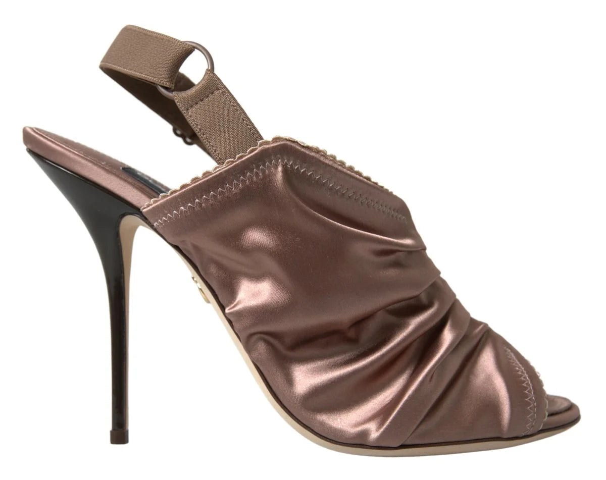 Dolce & Gabbana Light brown Slingback Corset Style Fastening stiletto heels - EU39/US8.5