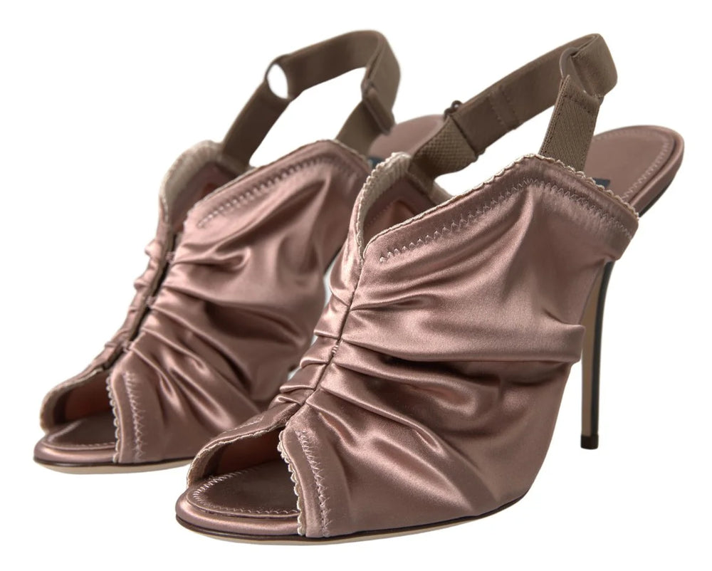 Dolce & Gabbana Light brown Slingback Corset Style Fastening stiletto heels - EU39/US8.5