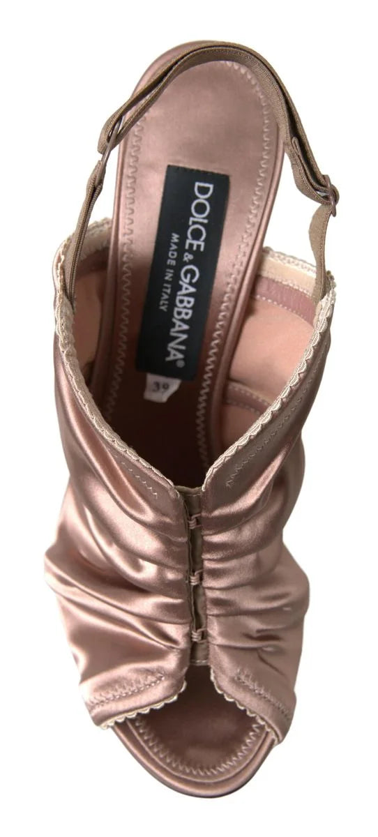 Dolce & Gabbana Light brown Slingback Corset Style Fastening stiletto heels - EU39/US8.5