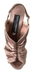 Dolce & Gabbana Light brown Slingback Corset Style Fastening stiletto heels - EU39/US8.5