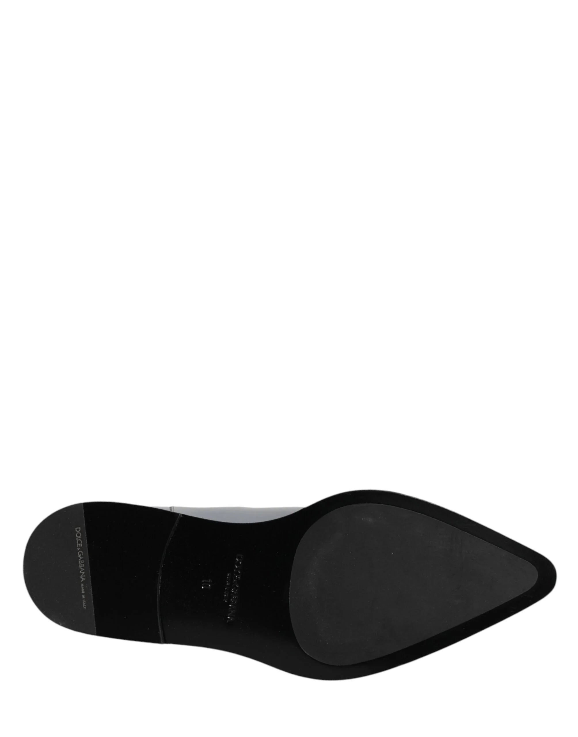Dolce & Gabbana Světlě šedé kožené boty Chelsea s nízkým kotníkem - EU44/US11
