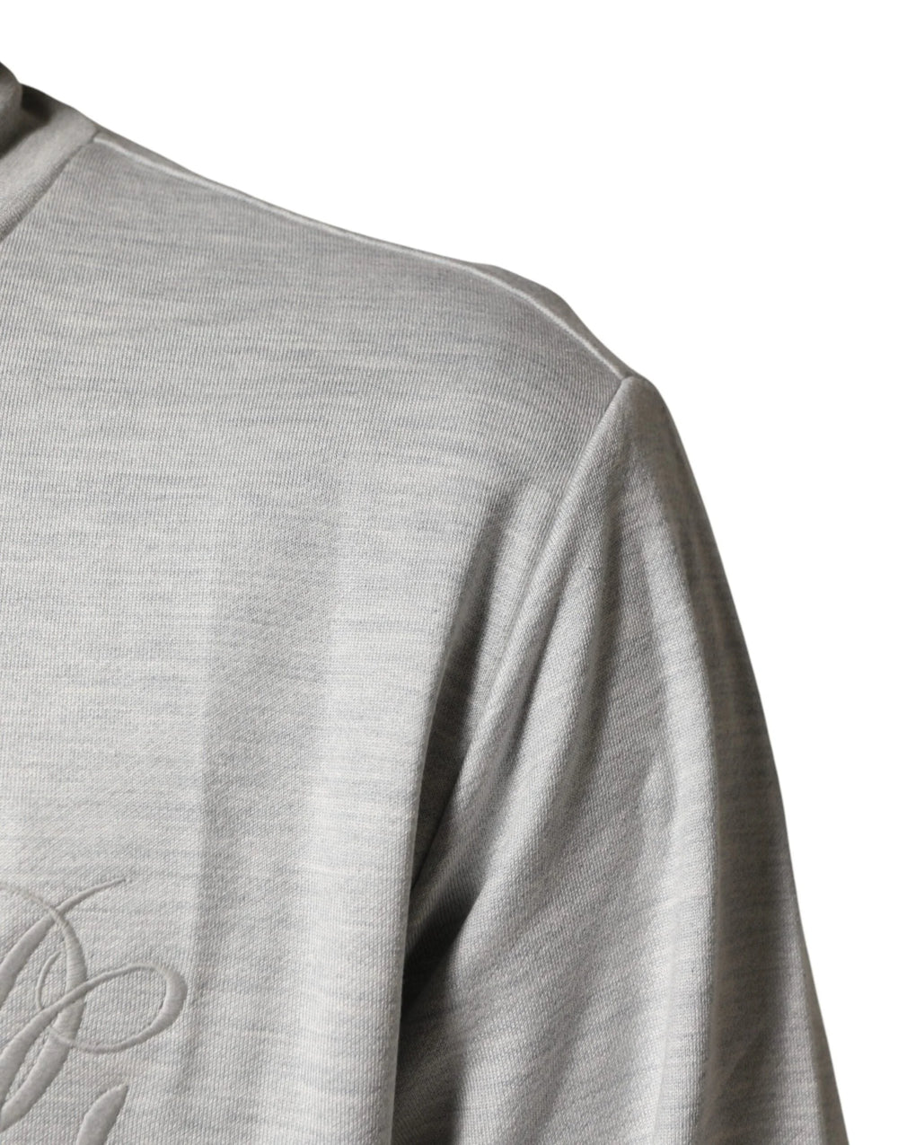 Dolce & Gabbana Light Gray Cotton Zipped Cardigan Sweater - IT54 | XL