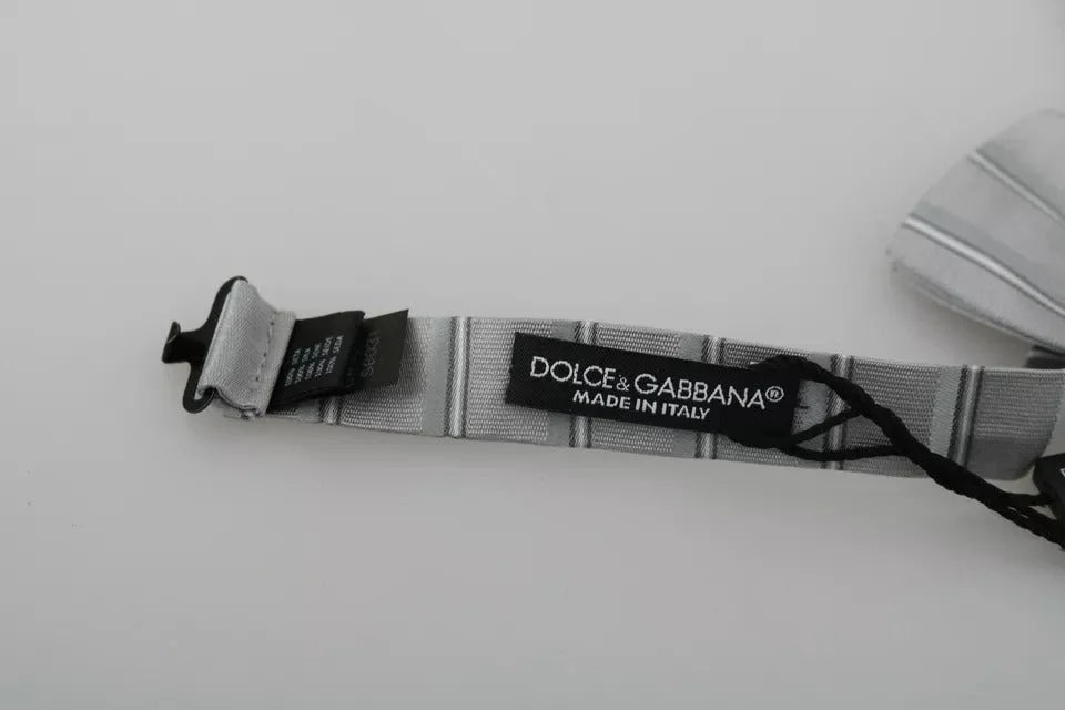 Dolce & Gabbana Light Gray Lining Adjustable Neck Butterfly Bow Tie - Neckties