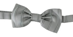 Dolce & Gabbana Light Gray Lining Adjustable Neck Butterfly Bow Tie - Neckties