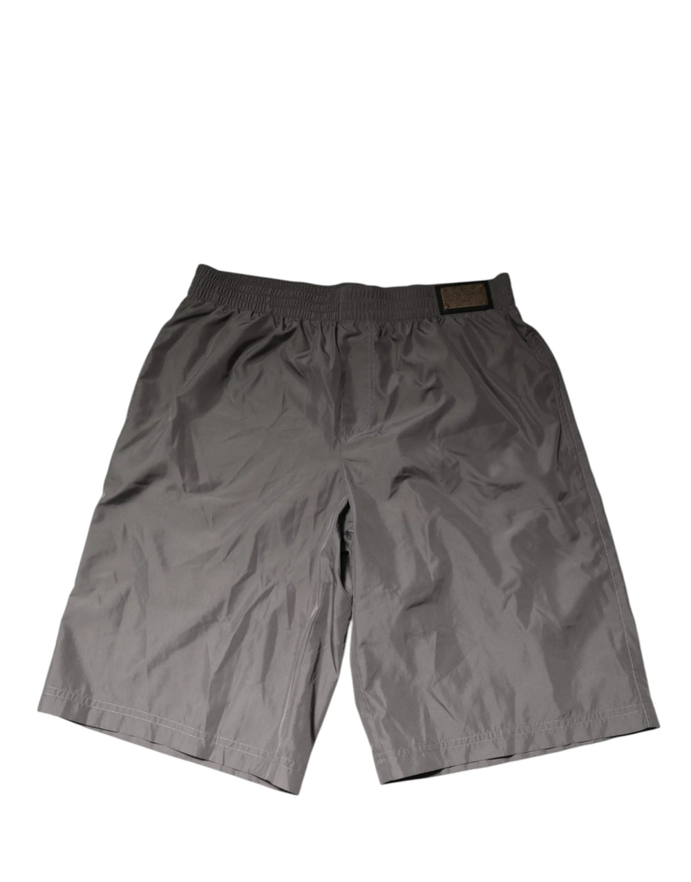 Dolce & Gabbana Light Gray Nylon Elastic Waist Shorts Swimwear - Swim Boxers