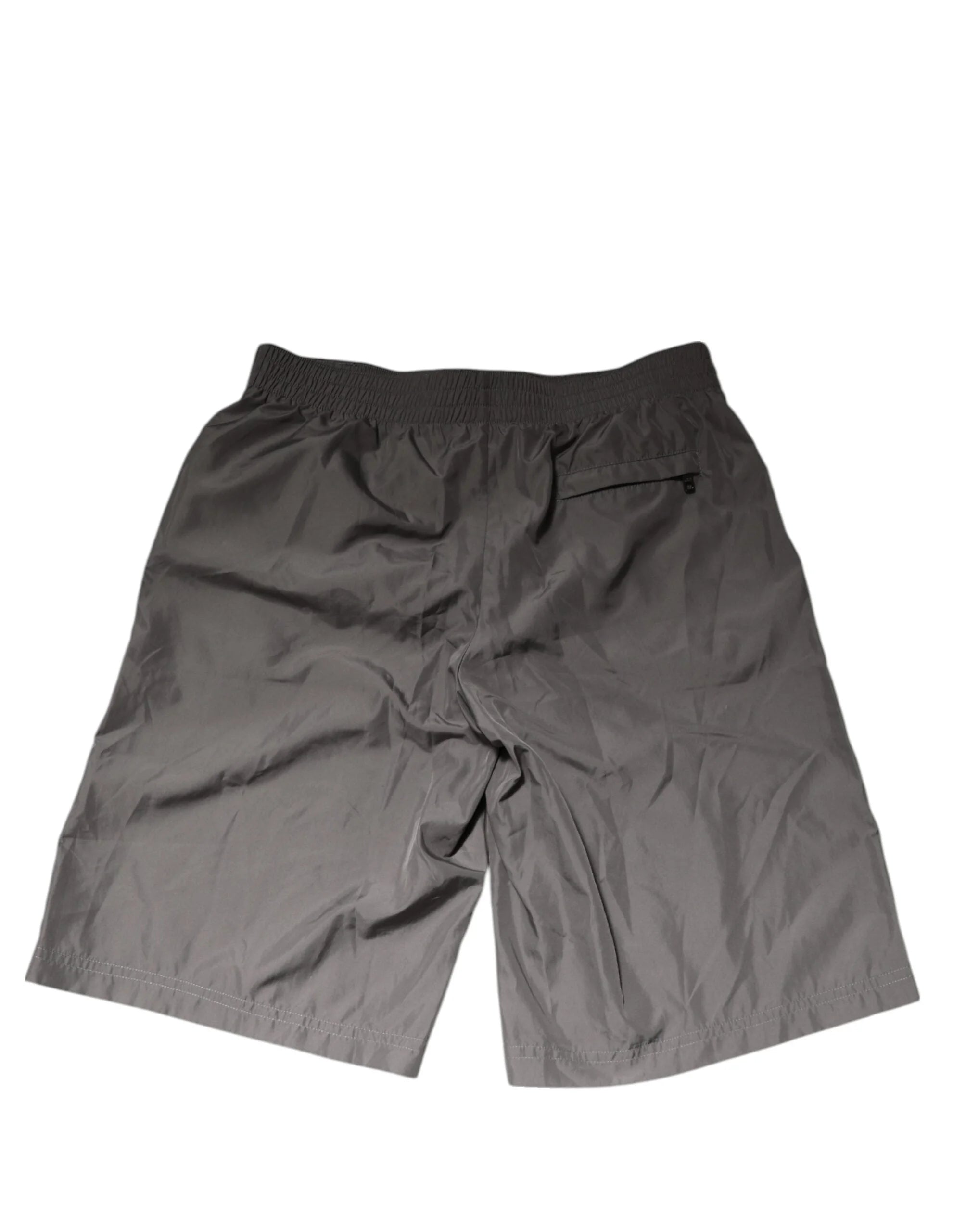 Dolce & Gabbana Light Gray Nylon Elastic Waist Shorts Swimwear - Swim Boxers