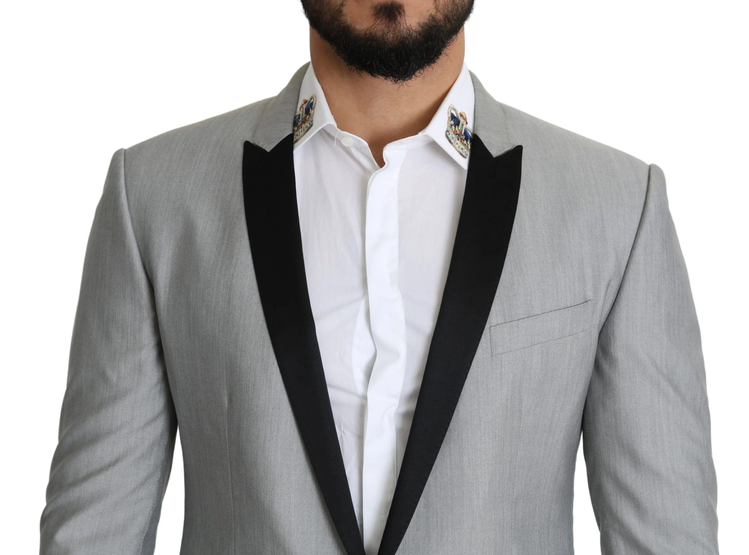Dolce & Gabbana Light Gray Single Breasted SARTORIA Blazer - IT50 | L - Sport Jackets