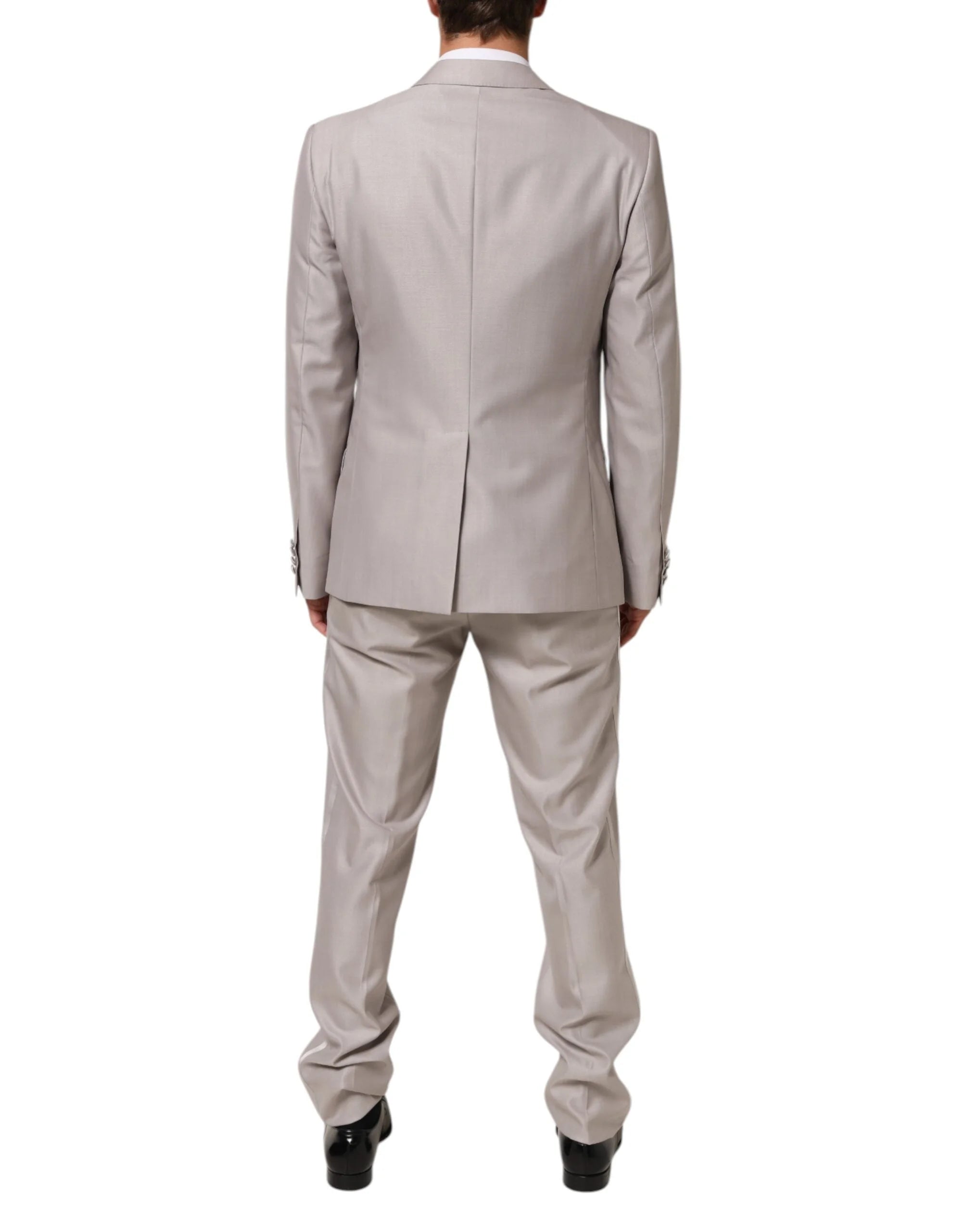 Dolce & Gabbana Light Gray Wool 2 Piece MARTINI Formal Suit - IT52 | XL - Tuxedos
