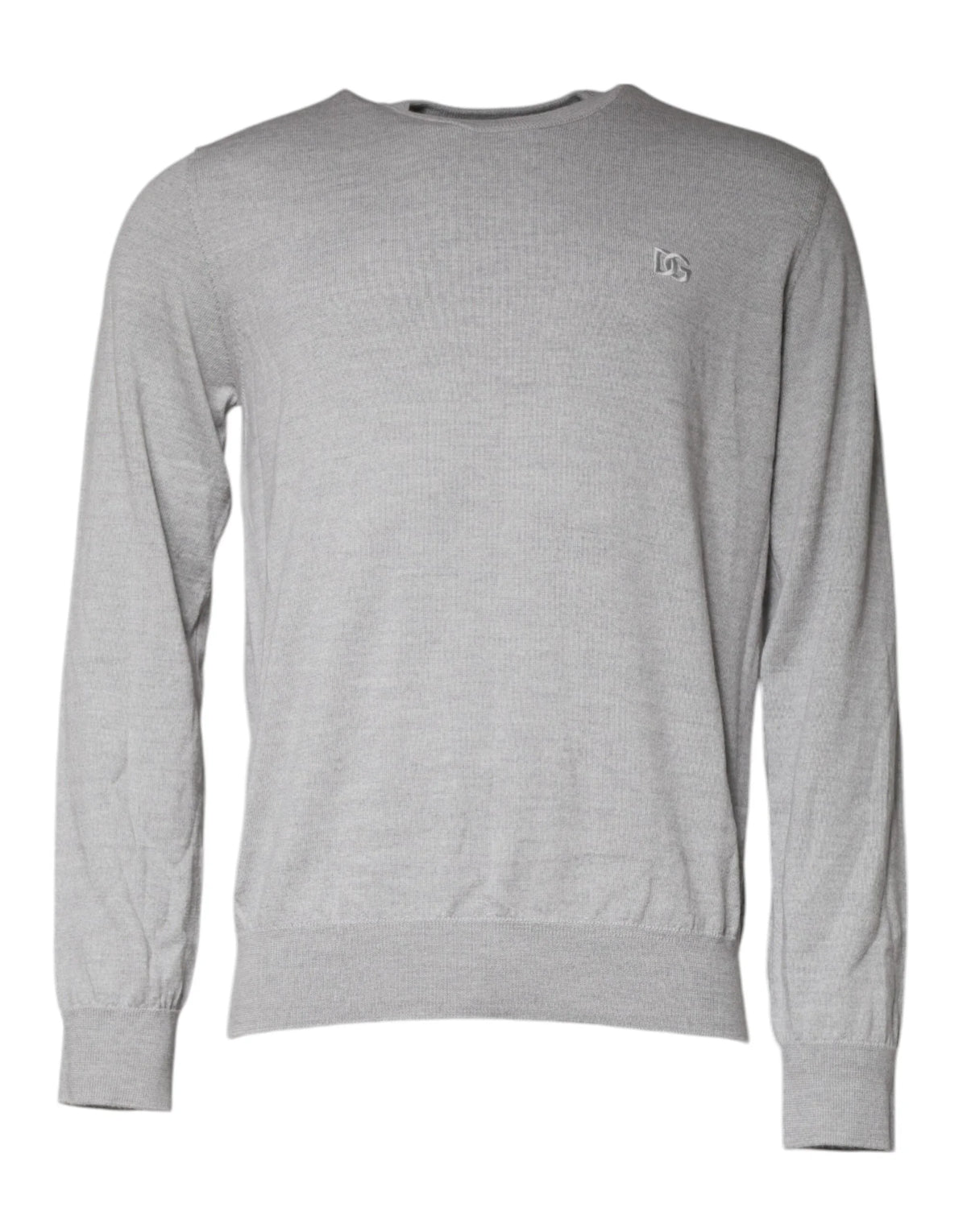 Dolce & Gabbana Light Gray Wool Crew Neck Pullover Sweater - IT50 | L - Sweaters