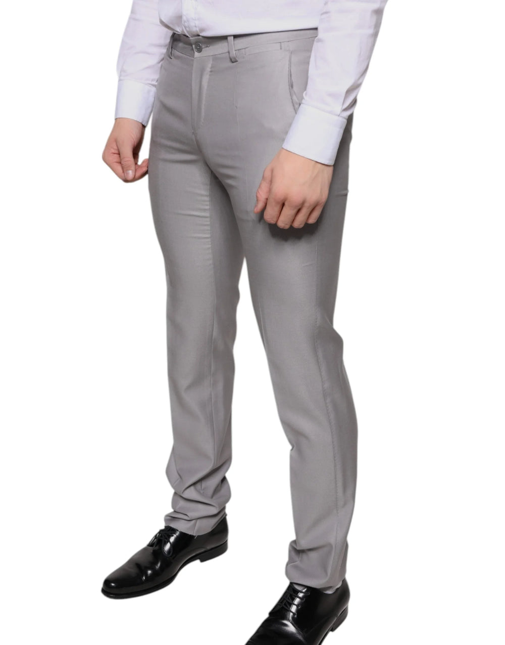 Dolce & Gabbana Light Gray Wool Dress Pants - IT44 | XS - Trousers