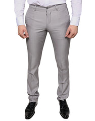 Dolce & Gabbana Light Gray Wool Dress Pants - IT44 | XS - Trousers
