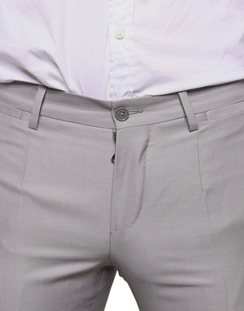 Dolce & Gabbana Light Gray Wool Dress Pants - IT44 | XS - Trousers