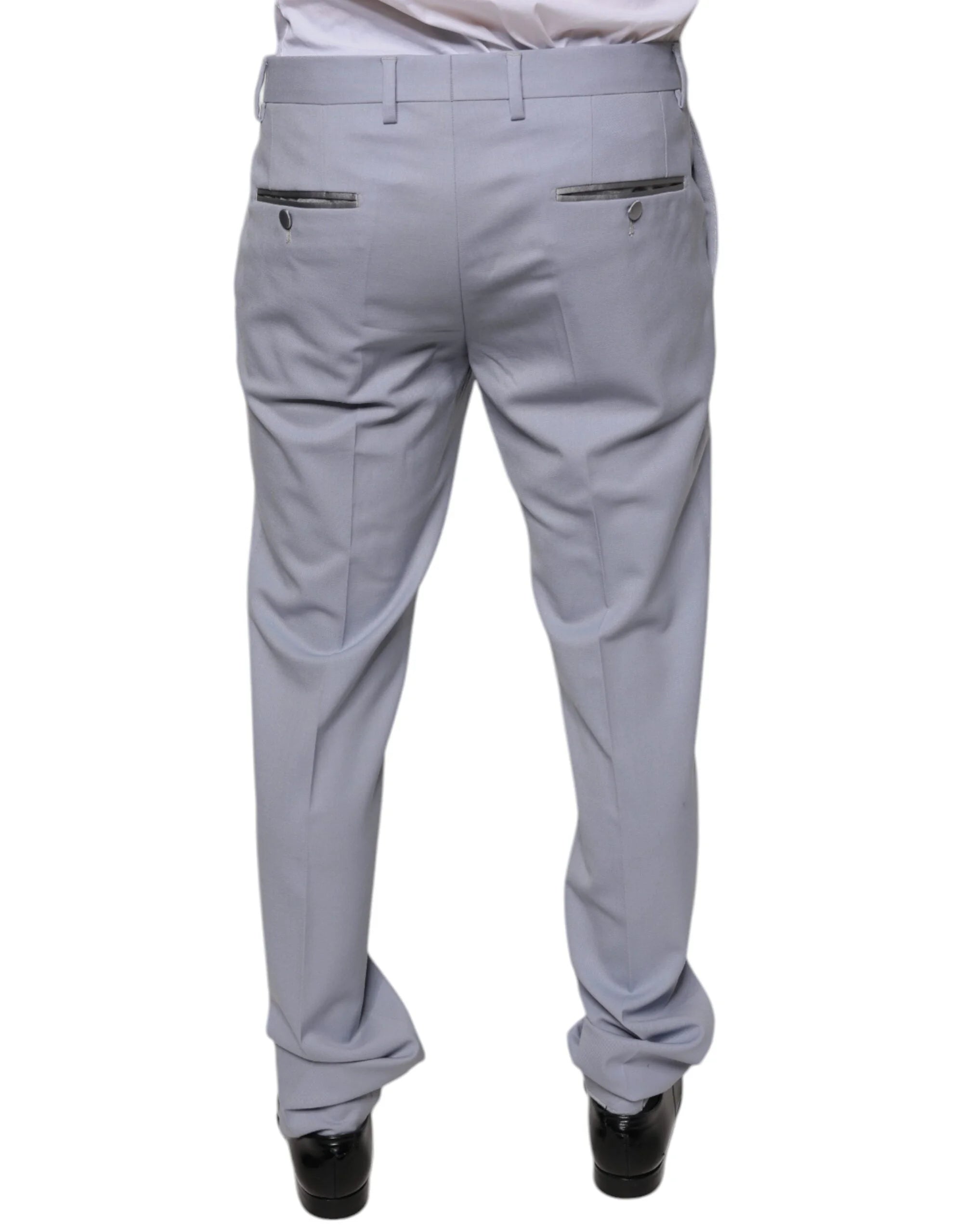 Dolce & Gabbana Light Gray Wool Formal Dress Pants - IT50 | L - Trousers