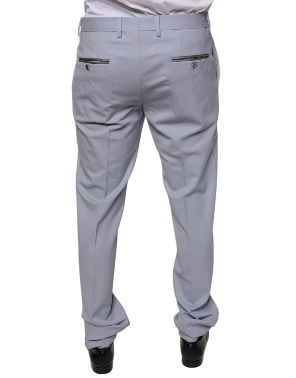 Dolce & Gabbana Light Gray Wool Formal Dress Pants - IT50 | L - Trousers