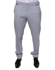 Dolce & Gabbana Light Gray Wool Formal Dress Pants - IT50 | L - Trousers