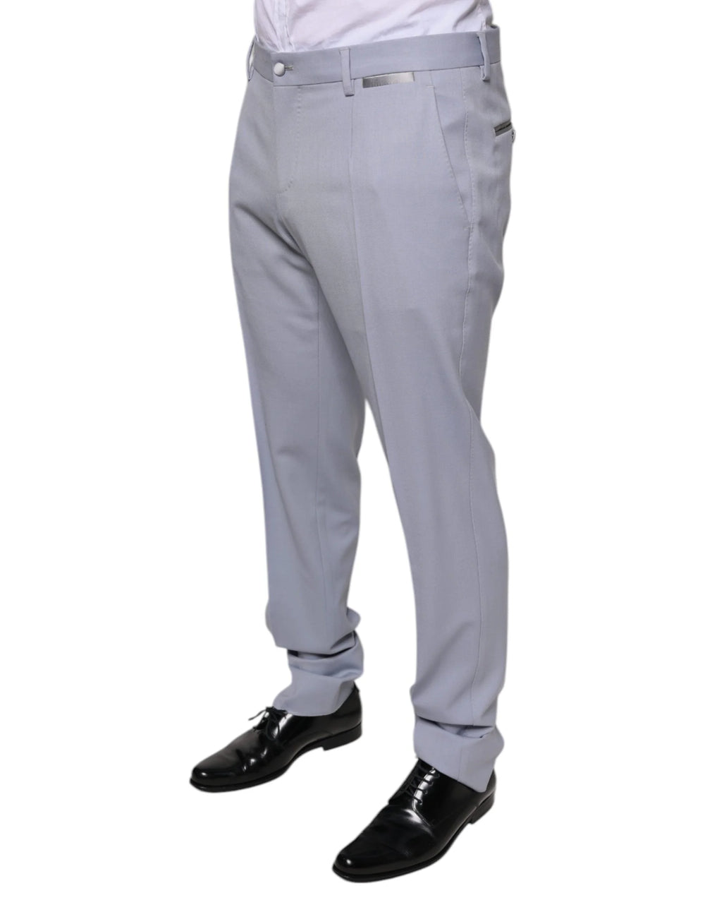 Dolce & Gabbana Light Gray Wool Formal Dress Pants - IT50 | L - Trousers