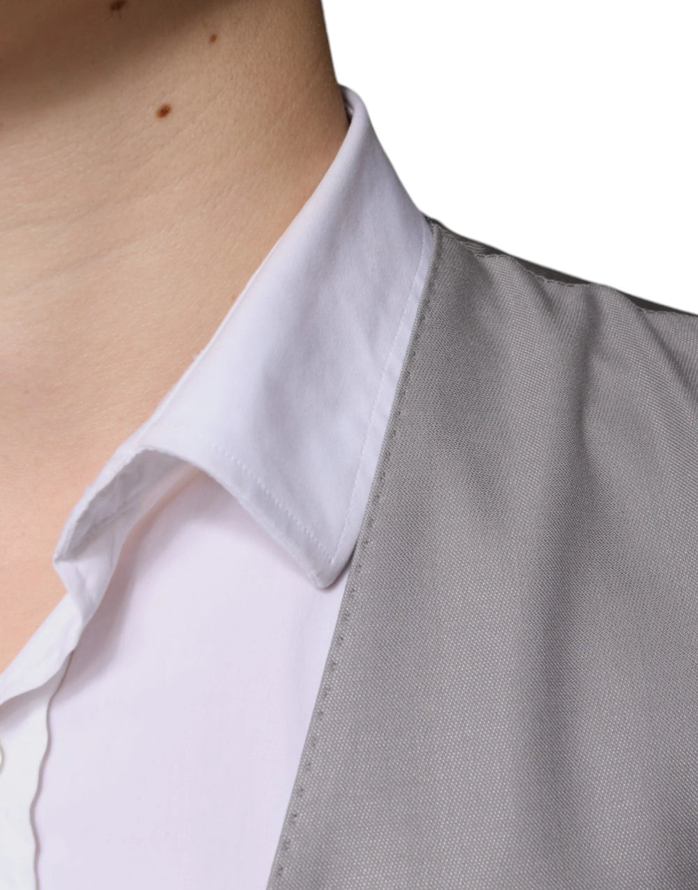 Dolce & Gabbana Light Gray Wool Formal Dress Waistcoat Vest - IT44 | XS - Vests