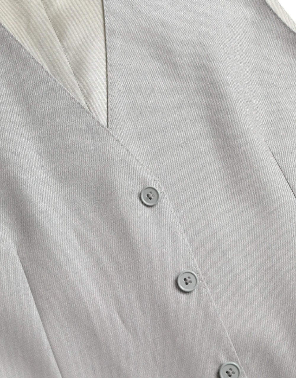 Dolce & Gabbana Light Gray Wool Formal Dress Waistcoat Vest - Vests