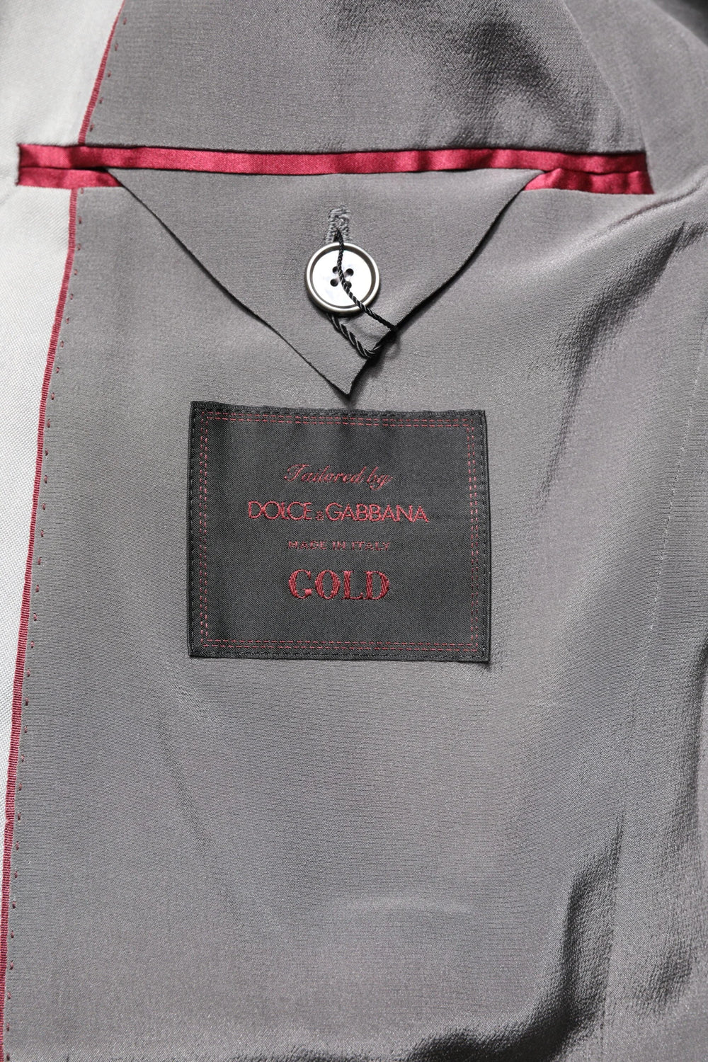 Dolce & Gabbana Light Gray Wool GOLD 2 Piece Formal Suit - IT44 | XS - Pant Suits