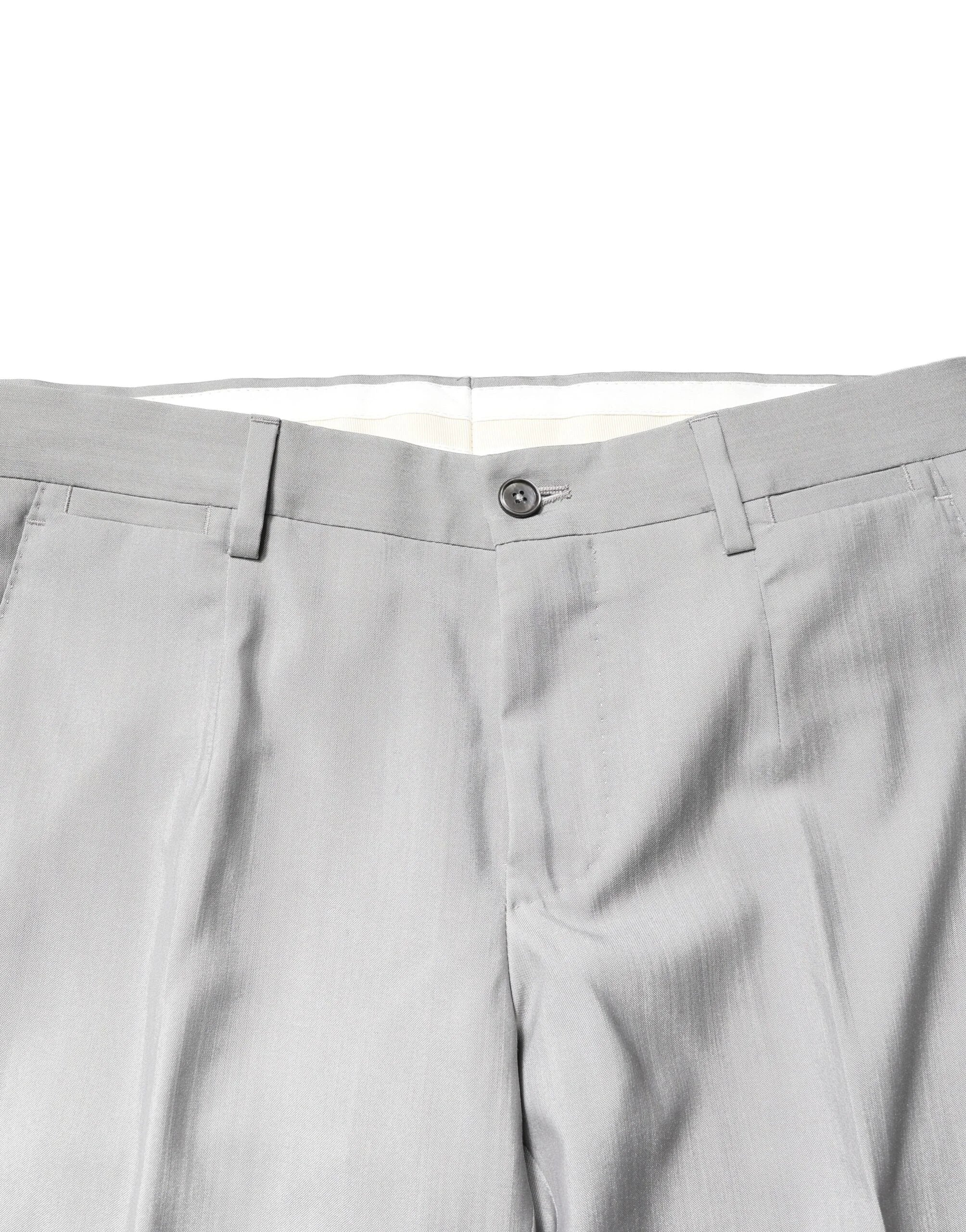 Dolce & Gabbana Light Gray Wool GOLD 2 Piece Formal Suit - IT44 | XS - Pant Suits