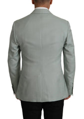 Dolce & Gabbana Light Green Cashmere Silk Blazer - Sport Jackets