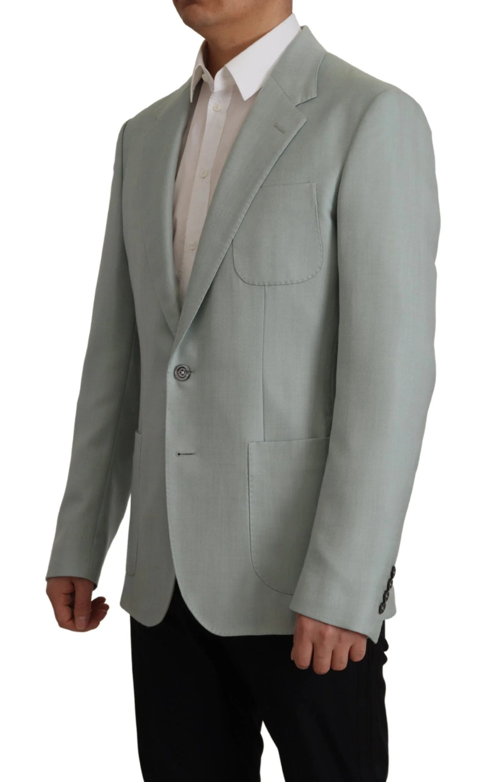 Dolce & Gabbana Light Green Cashmere Silk Blazer - Sport Jackets