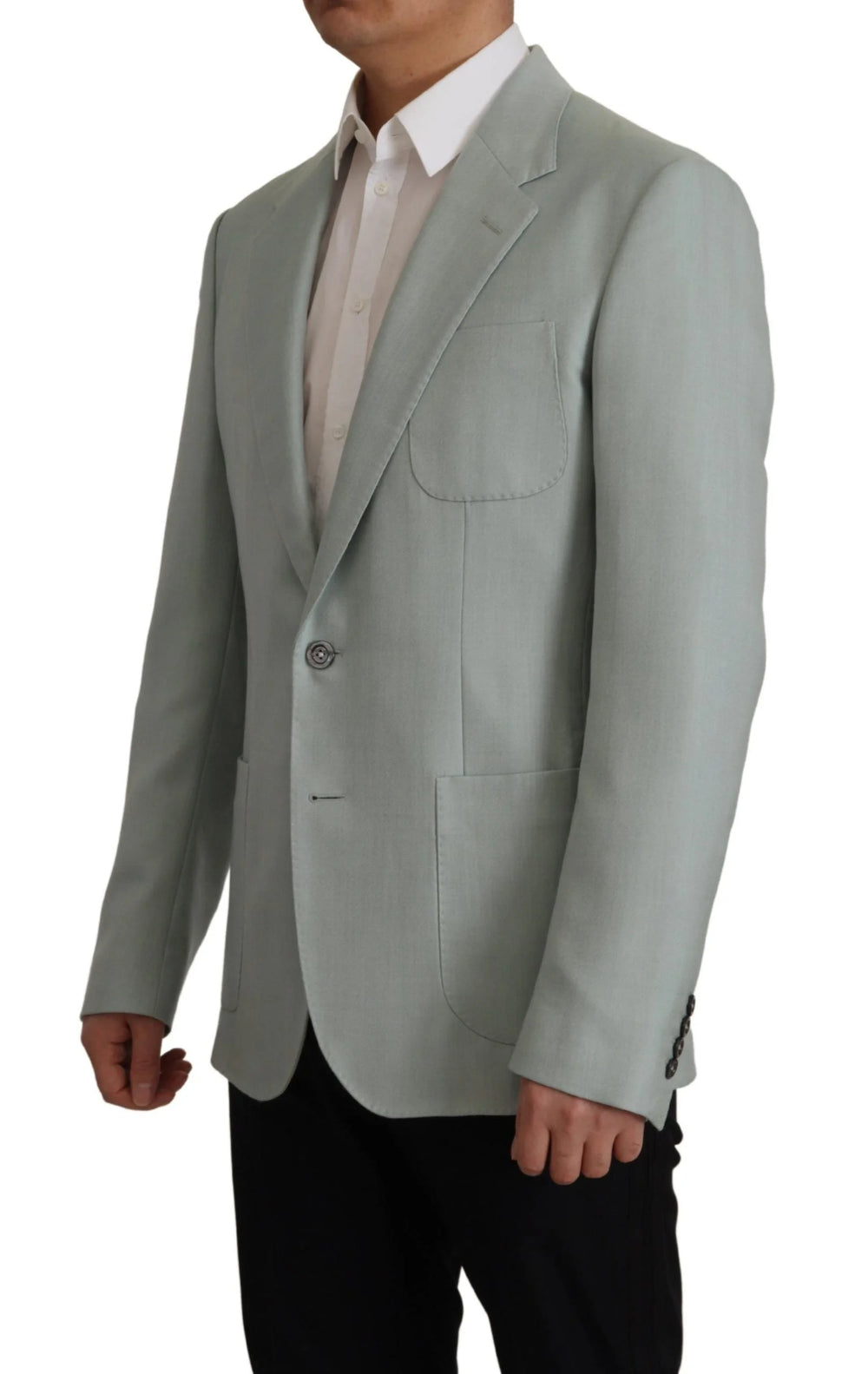 Dolce & Gabbana Light Green Cashmere Silk Blazer - Sport Jackets