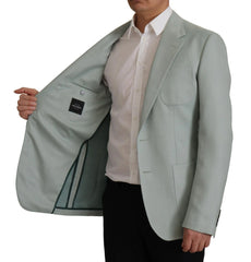 Dolce & Gabbana Light Green Cashmere Silk Blazer - Sport Jackets