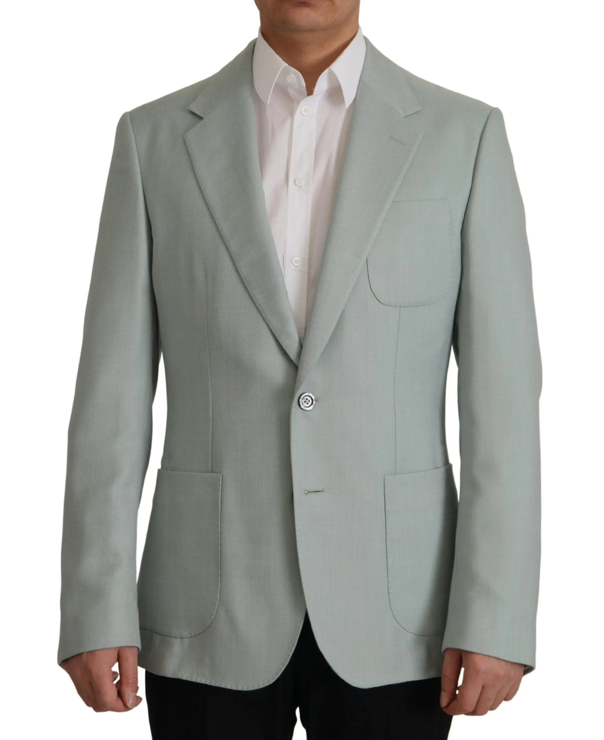 Dolce & Gabbana Light Green Cashmere Silk Blazer - Sport Jackets