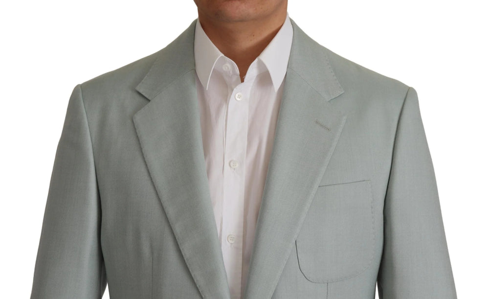 Dolce & Gabbana Light Green Cashmere Silk Blazer - Sport Jackets