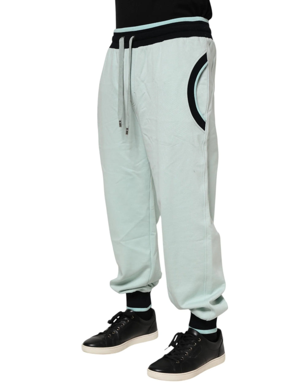 Dolce & Gabbana Light Green Cotton Men Jogger Sweatpants Pants - IT48 | M - Joggers