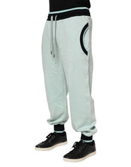 Dolce & Gabbana Light Green Cotton Men Jogger Sweatpants Pants - IT48 | M - Joggers