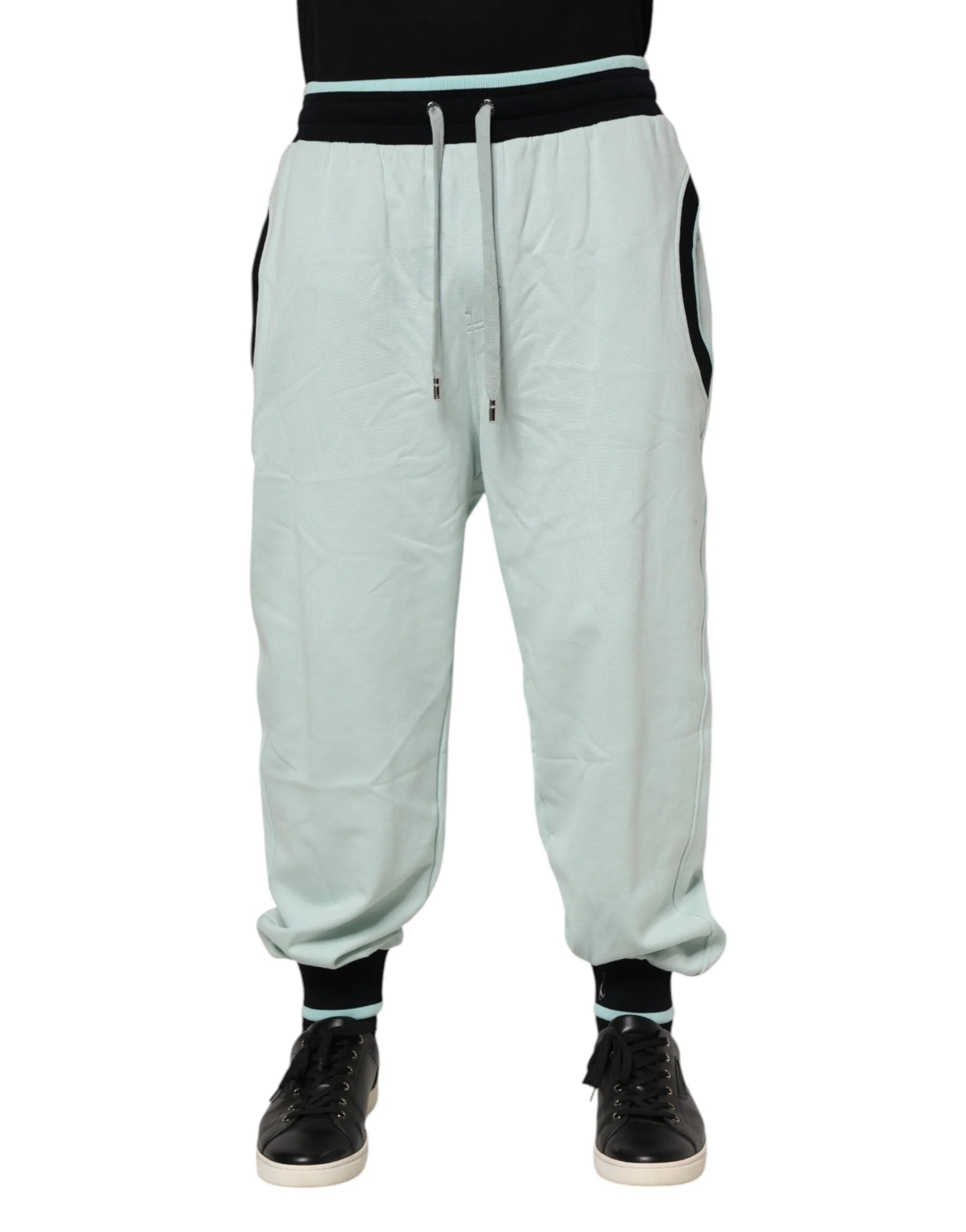 Dolce & Gabbana Light Green Cotton Men Jogger Sweatpants Pants - IT48 | M - Joggers