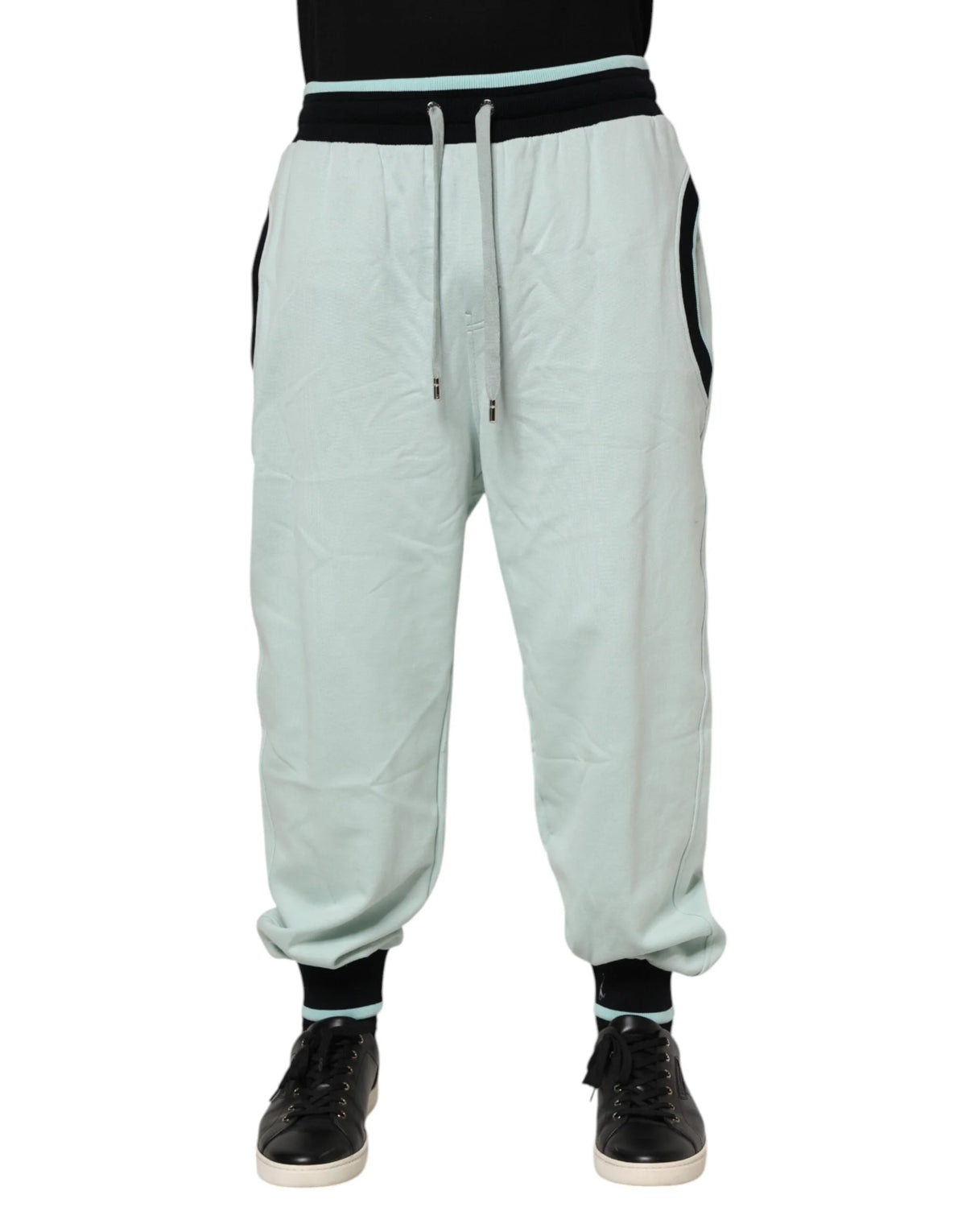 Dolce & Gabbana Light Green Cotton Men Jogger Sweatpants Pants - IT48 | M - Joggers