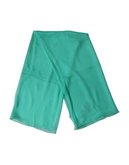 Dolce & Gabbana Light Green Silk Neck Wrap Foulard 131cm x 126.5cm Scarf