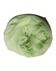 Dolce & Gabbana Light Green Silk Neck Wrap Stole 200cm x 134cm Scarf