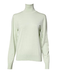 Dolce & Gabbana Light Green Wool Turtleneck Pullover Sweater - IT44 | XS - Sweaters